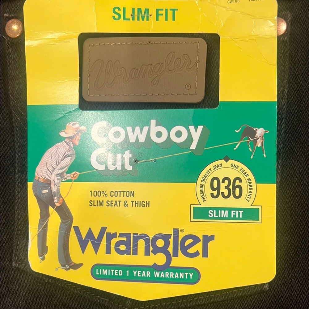 Wrangler Slim Fit Cowboy Cut Jeans - Black